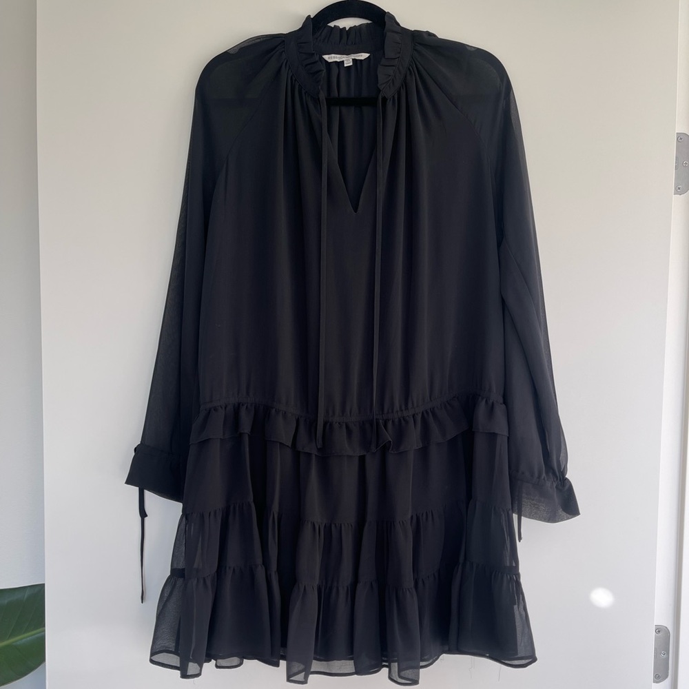 Rebecca Minkoff Black Ruffled Dress NWOT